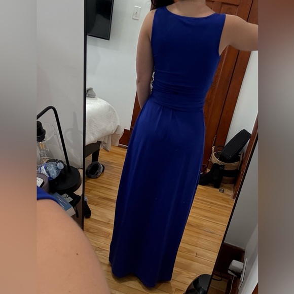 Royal Blue Wrapped Maxi Dress Stretchy Elegant Comfortable XS Slimming effect - Picture 5 of 12